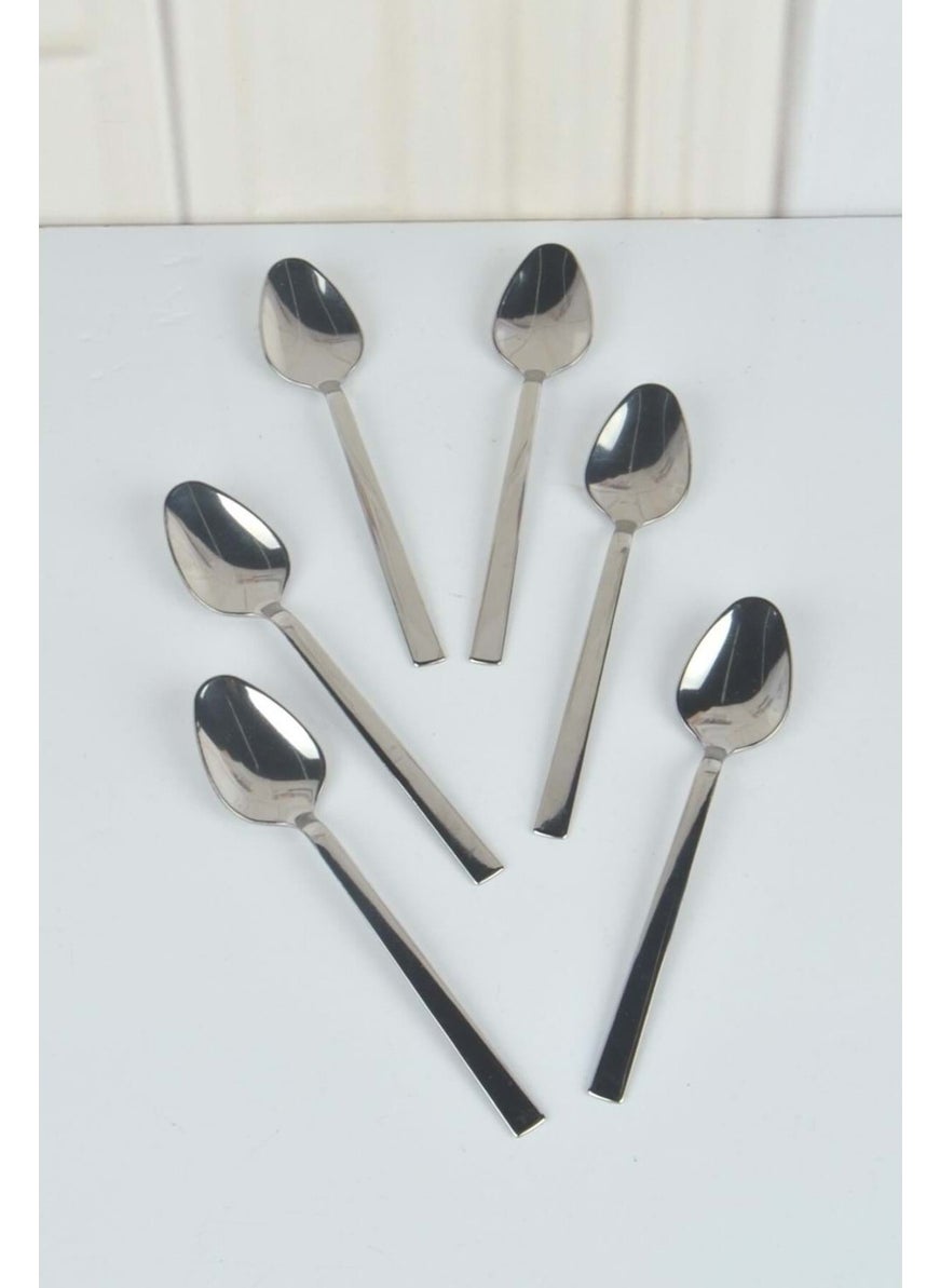 Doğuş Mutfak - Doğuş Kitchen Tea Spoon Plain Stick Model Metal Set of 12 - Image 1