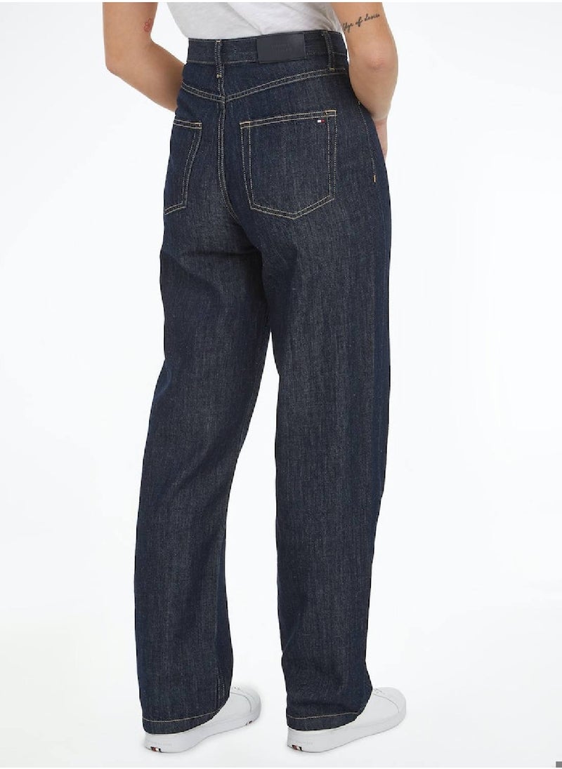 Women's Relaxed Straight Jeans  - Cotton, Blue - pzsku/Z5E3A053596BCE100337AZ/45/_/1723739079/159e268a-ed6e-4cbf-a6aa-eee60a3f3991