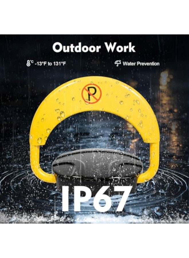 غاز قفل موقف ذكي بجهاز تحكم عن بُعد، إنذار ضد التصادم، حاجز قوي 6 كجم، تصميم قفل مزدوج - Image 4