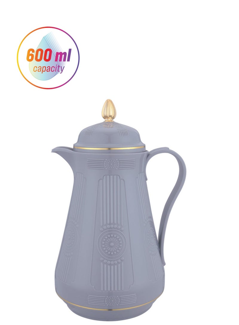 GAZELLA Plastic Coffee/Tea Flask 0.6 Liter Grey/Gold
