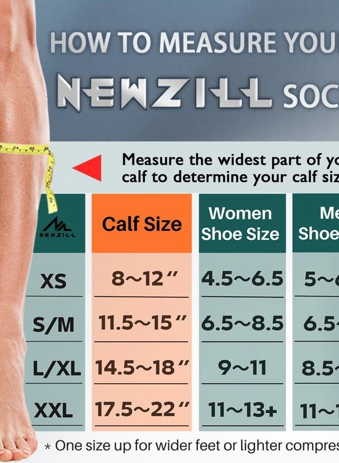 NEWZILL Medical Compression Socks for Women & Men Circulation 20-30 mmHg, Best for Running Athletic Hiking Travel Flight Nurses ( 3-Pairs, Black, XXL) - Image 2