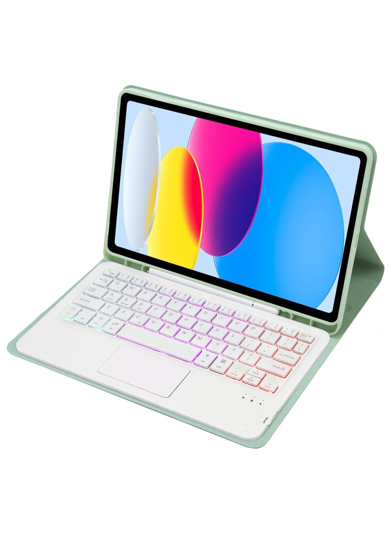 Compatible with IPad 11th Generation 11 Inch A16 2025 Detachable Wireless Bluetooth Touched Keyboard and Protective Case Cover with Pen Slot - Image 3