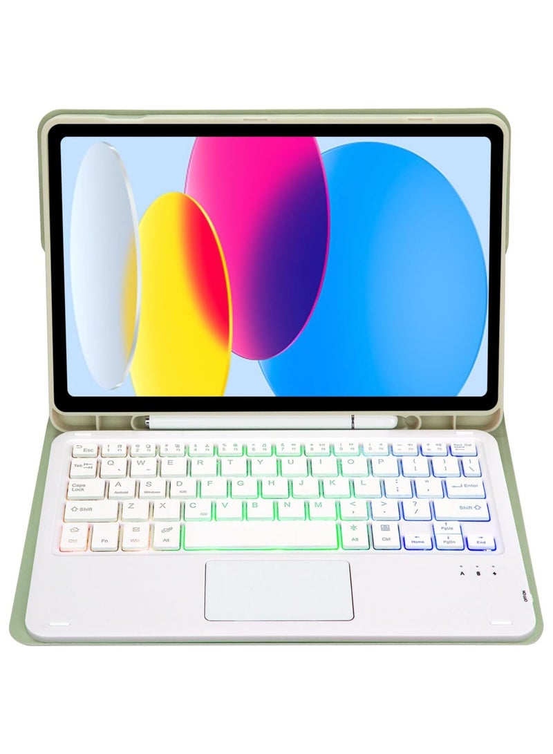 Compatible with IPad 11th Generation 11 Inch A16 2025 Detachable Wireless Bluetooth Touched Keyboard and Protective Case Cover with Pen Slot - Image 2