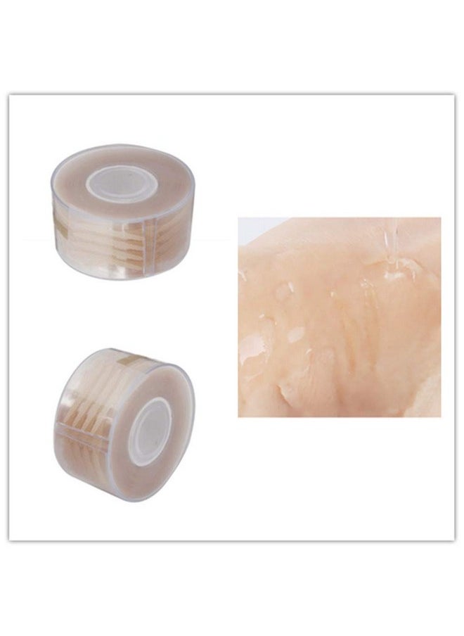 300 Pairs Adhesive Invisible Fiber Double Eyelid Tape Stickerswaterproof Eye Tape Natural Complexion With Y Shaped Fork (Silm)