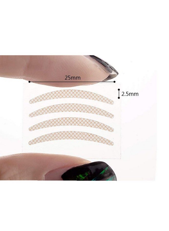 300 Pairs Adhesive Invisible Fiber Double Eyelid Tape Stickerswaterproof Eye Tape Natural Complexion With Y Shaped Fork (Silm)