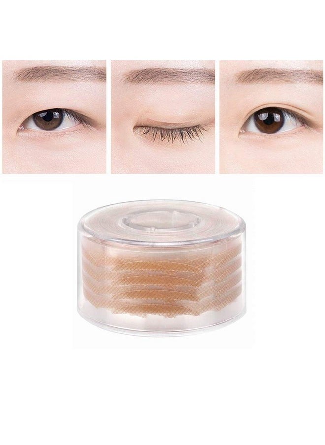 300 Pairs Adhesive Invisible Fiber Double Eyelid Tape Stickerswaterproof Eye Tape Natural Complexion With Y Shaped Fork (Silm)