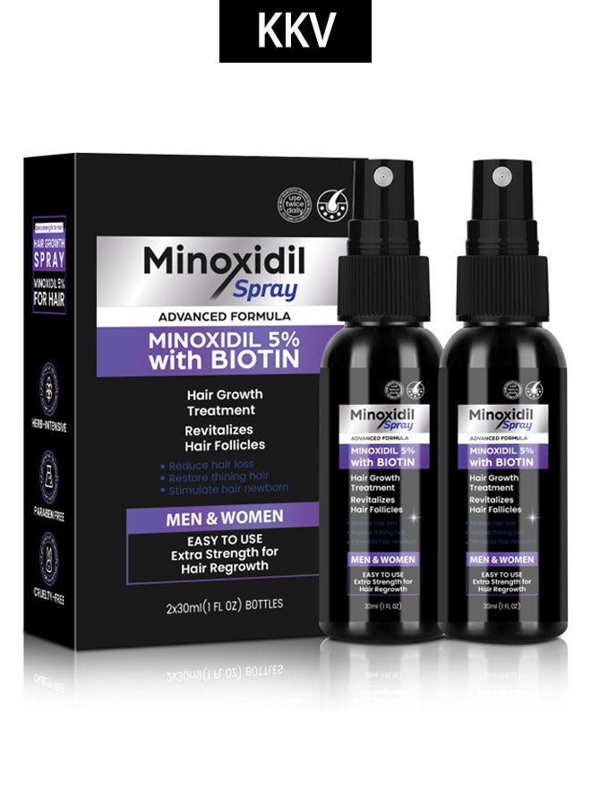 كيلو كيلو فولت بخاخ نمو الشعر مينوكسيديل 5% 30 مل * 2 - Image 1