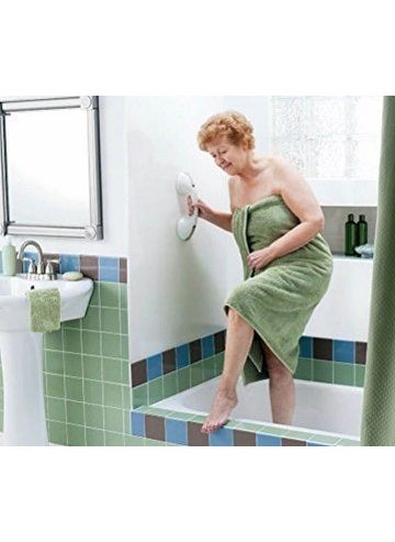 BHRAKUTI BHRAKUTI ABS Plastic Bathroom Helping Handle Suction Cup Handrail Non Slip Bathroom Accessories Suction Multicolour 296 x 102 x 82 cm  - Image 3