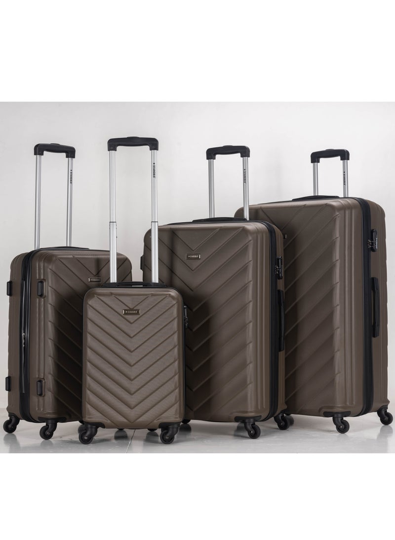 ستارجولد 4 عبوات من عربة أمتعة مقفلة ذات رقم دوار للجانب الصلب - Image 1