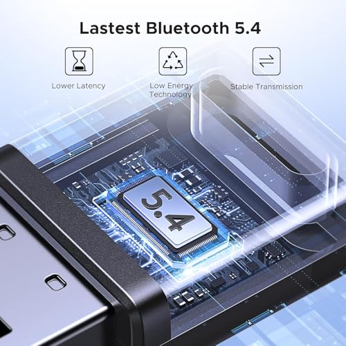 Arvox USB Bluetooth 5.4 Adapter for PC BR + EDR + BLE, RTL8761B Chipset Bluetooth Dongle Receiver Supports Windows 11/10/8.1/7 for Desktop, Laptop, Mouse, Keyboard, Printers, Headsets, Speakers - Image 2