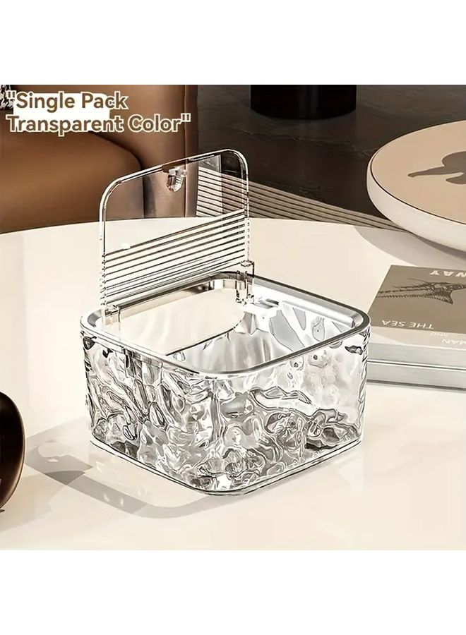 Transparent Acrylic Desktop Organizer Box With Push Open Lid For Jewelry Hair Accessories - Image 5