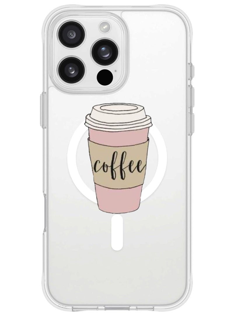 Theodor iPhone 16 Pro Max Magsafe Magnetic Case for iPhone Compatible with Wireless Charging, Shockproof Phone Bumper Cover - Coffee (2) - Image 1