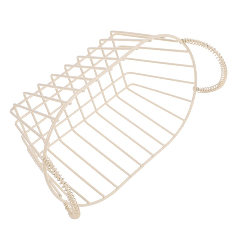 Beige Wire Basket Desktop Organizer For Fruit Vegetables Storage Decorative Elegance - Image 2