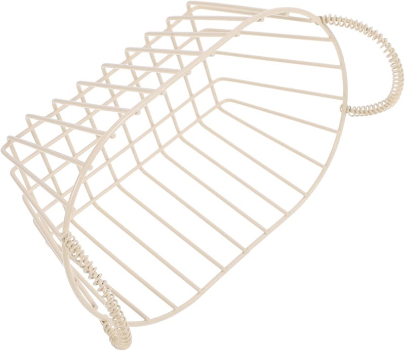 Beige Wire Basket Desktop Organizer For Fruit Vegetables Storage Decorative Elegance - Image 1