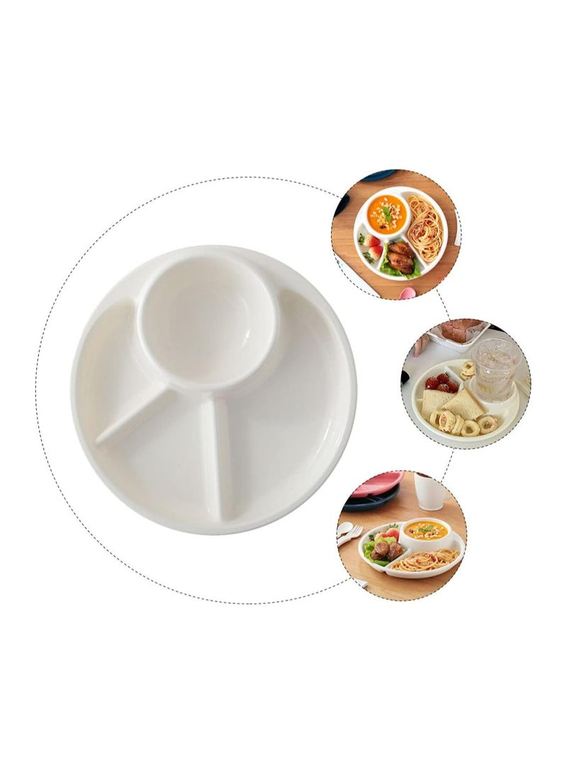 أوزيغالور طبق مقسم قابل لإعادة الاستخدام - طبق تحكم في الحصص للمطابخ والمطاعم، طبق سلطة عميق، متين وصديق للبيئة (أبيض)  - Image 3