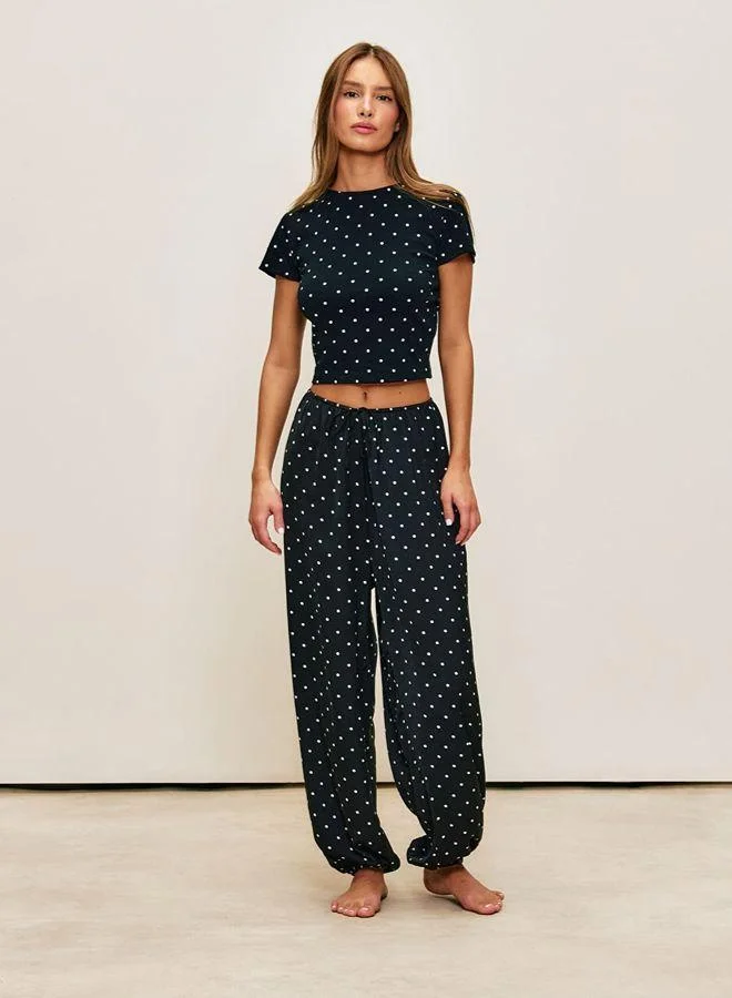 Undiz Polka dot satin balloon trousers