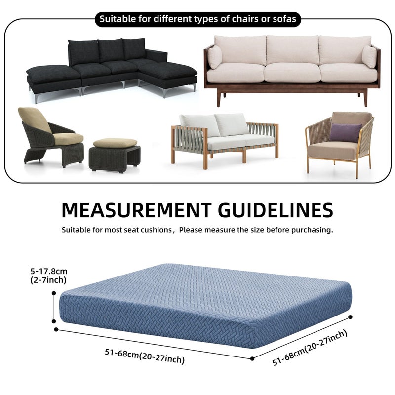SUKAIKEQA Outdoor Cushion Covers Set,8PCS Waterproof Patio Furniture Couch Seat Slipcovers, Replacement for Sofa Sectional Chair(Coverï¼ŒOnly) - Image 2