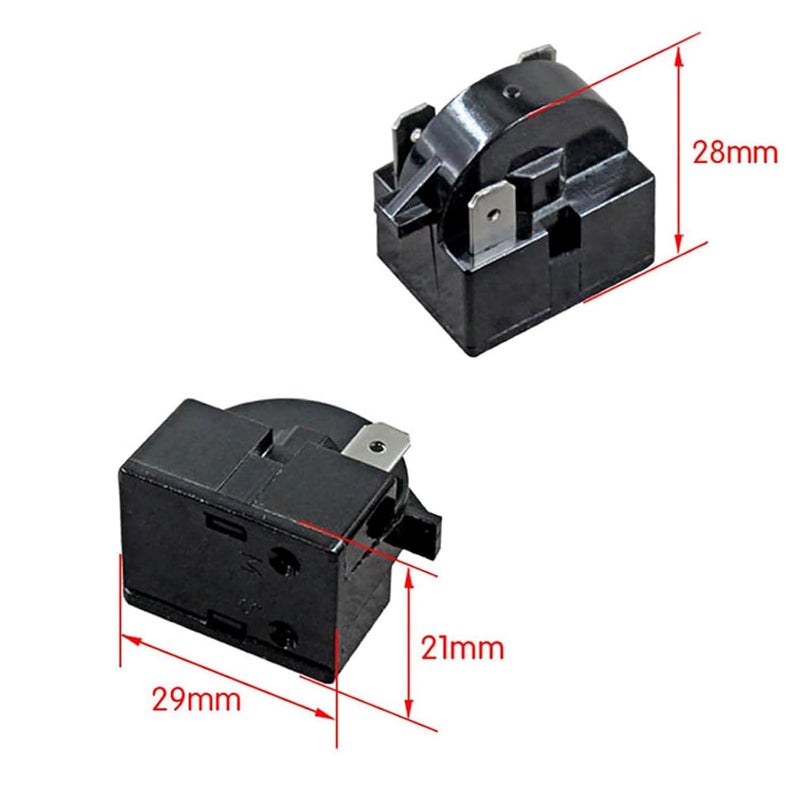 tooloflife Pack of 2 15 Ohm Resistor 1 Pin PTC Starter Relay, Fridge Spare Parts Freezer Compressor Resistor for Mini Fridges, Compact Fridges, Freezers, Wine Refrigerators - Image 2