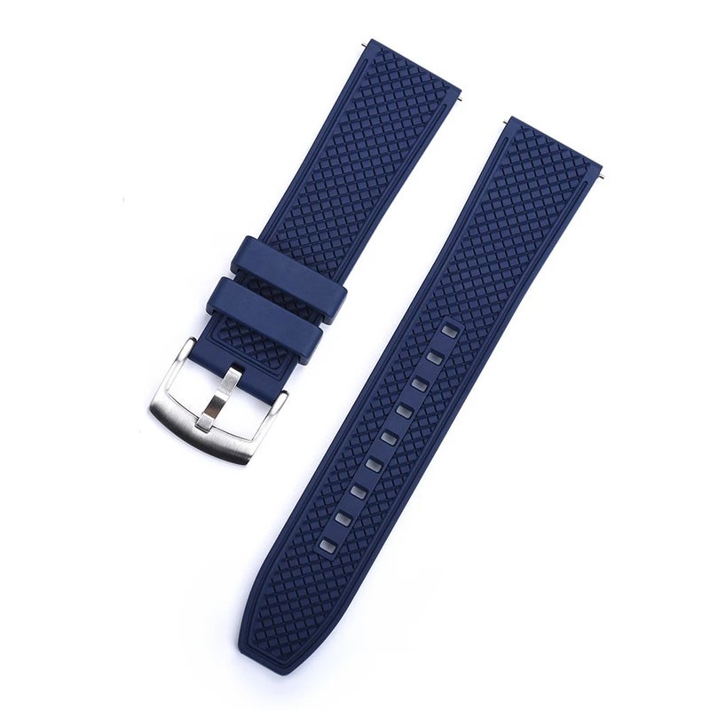 Bluejw JUELONG 18mm 20mm 21mm 22mm Sport Waterproof FKM Rubber Watch Band – Quick Release Replacement Strap for Watches - Image 1