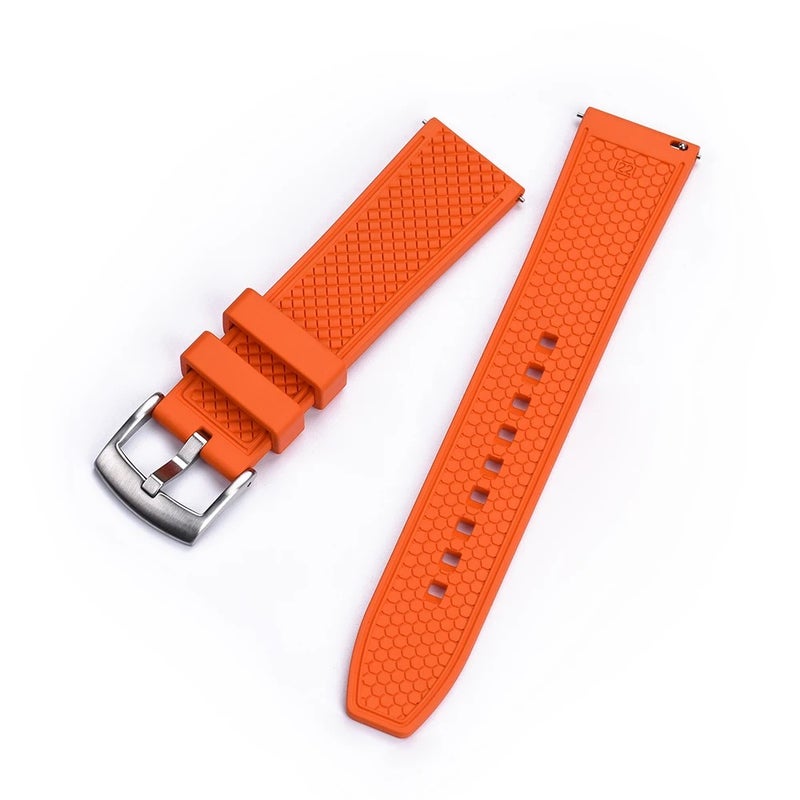Bluejw JUELONG 18mm 20mm 21mm 22mm Sport Waterproof FKM Rubber Watch Band – Quick Release Replacement Strap for Watches - Image 4