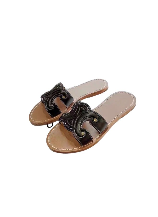 Rup Art - Leather Flip Flop For Women Stylish, Affordable, Daily Wear Ladies Slip On Elegant Slipper Made Of PU Leather - Image 1