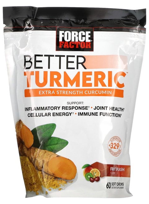 Better Turmeric Extra Strength Curcumin Fruit Splash 60 Soft Chews