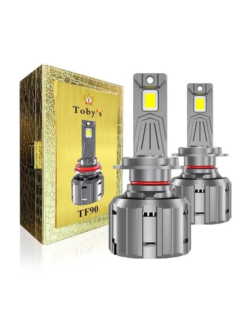 Toby's Car LED Headlight TF90 9006 Original 180W Power With Canbus, Best LED Headlight Never Launch Before, Pure White 6000K Color Temperature 