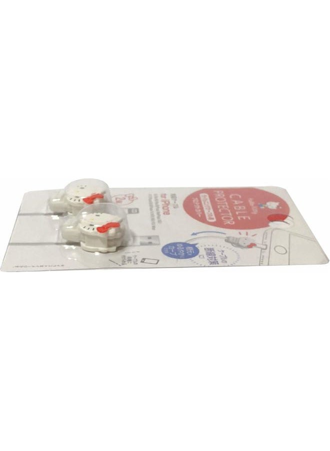 Friend Sanrio Hello Kitty Cable Protector Cell Phones Accessories 2pcs Set for iPhone (Lightning Cable) - Image 3