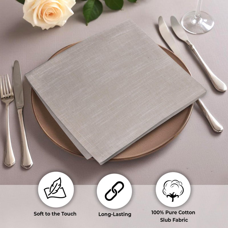 فيلا الحضرية Urban Villa Harvest Dinner Napkins (20x20 in) مجموعة من 6 100 ٪ من بيج شامبراي سقوط مناديل القماش الجودة على المناديل القماشية ذات الحجم الحجم لفضل إعطاء جودة فندق ناعمة ناعمة  - Image 5