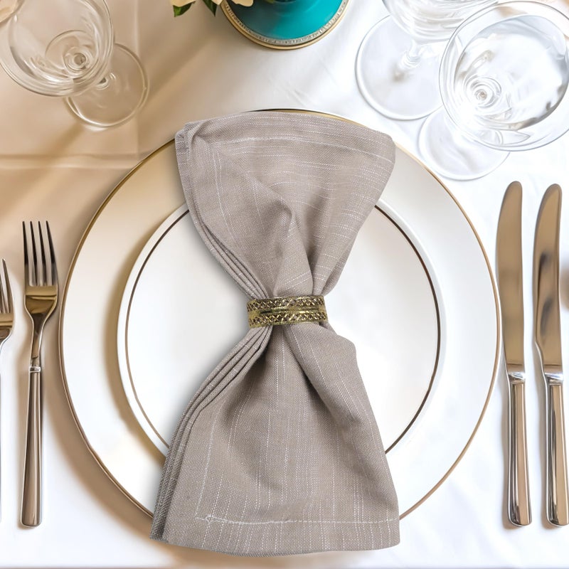 فيلا الحضرية Urban Villa Harvest Dinner Napkins (20x20 in) مجموعة من 6 100 ٪ من بيج شامبراي سقوط مناديل القماش الجودة على المناديل القماشية ذات الحجم الحجم لفضل إعطاء جودة فندق ناعمة ناعمة  - Image 2