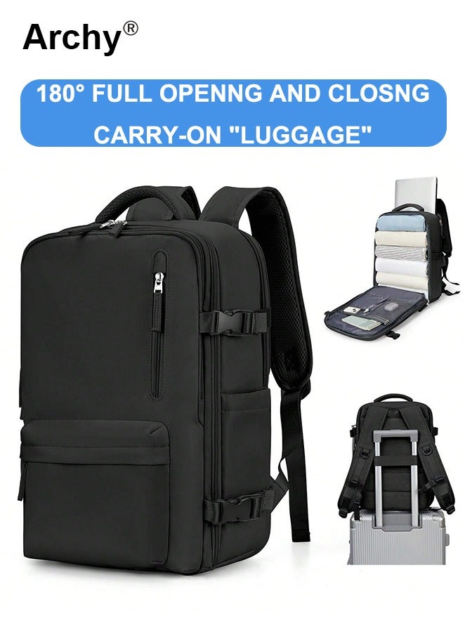 Archy High Capacity Business Travel Backpack with Smart Storage for Short Trips Expandable Luggage Bag Dry and Wet Separation Scientific Storage Business Computer Bag Simple Solid Color Design Independent Shoe Storage - Image 1