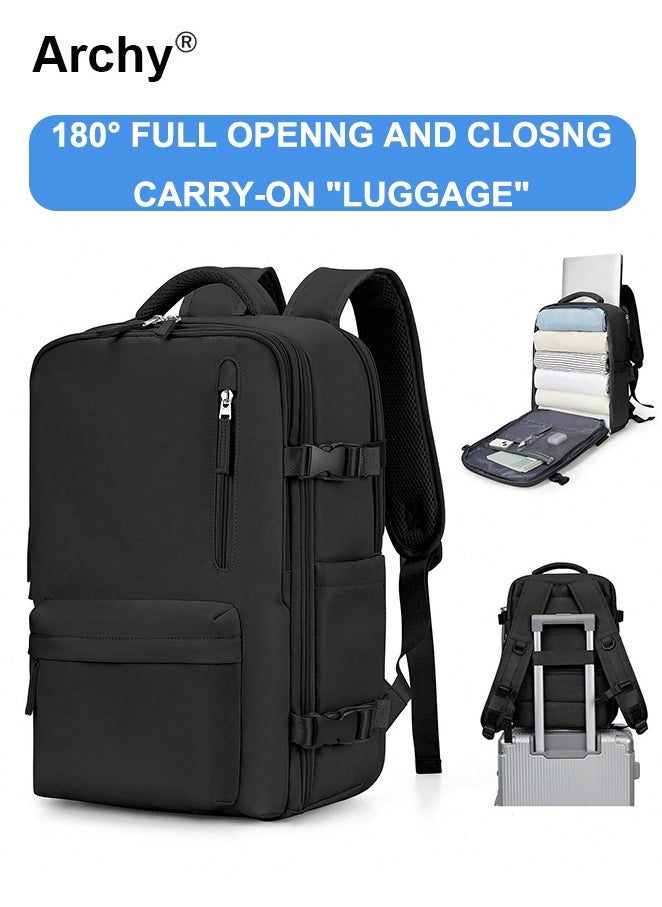 Archy High Capacity Business Travel Backpack with Smart Storage for Short Trips Expandable Luggage Bag Dry and Wet Separation Scientific Storage Business Computer Bag Simple Solid Color Design Independent Shoe Storage  - Image 2