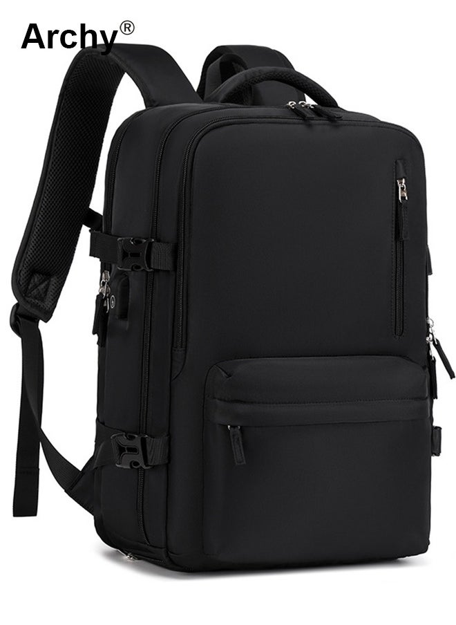 Archy High Capacity Business Travel Backpack with Smart Storage for Short Trips Expandable Luggage Bag Dry and Wet Separation Scientific Storage Business Computer Bag Simple Solid Color Design Independent Shoe Storage  - Image 1