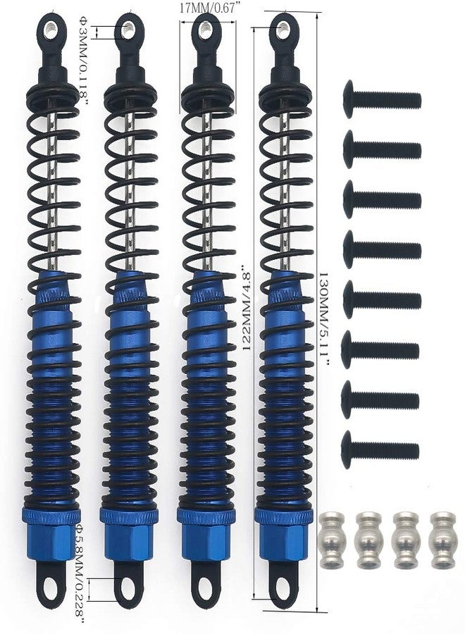 HobbyCrawler Shock Absorber Damper 130mm Oil Adjustable Alloy Aluminum for RC Car 1/10 Crawler Truck Upgraded Hop-Up Parts ECX VRX HPI HSP Traxxas Losi Axial Tamiya Redcat Himoto Losi(Dark Blue) - Image 2