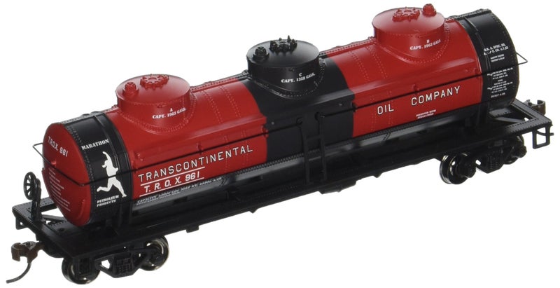 Bachmann Trains - 40' Three Dome Tank Car - TRANSCONTINENTAL OIL CO. - HO Scale, Grey - Image 4