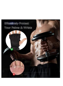 Motim Gym Gloves for Men Workout - Silicon Padded Glove for Weight Lifting | Half Finger Gym Gloves with Wrist Support for Fitness Training for Men Women  - Image 5
