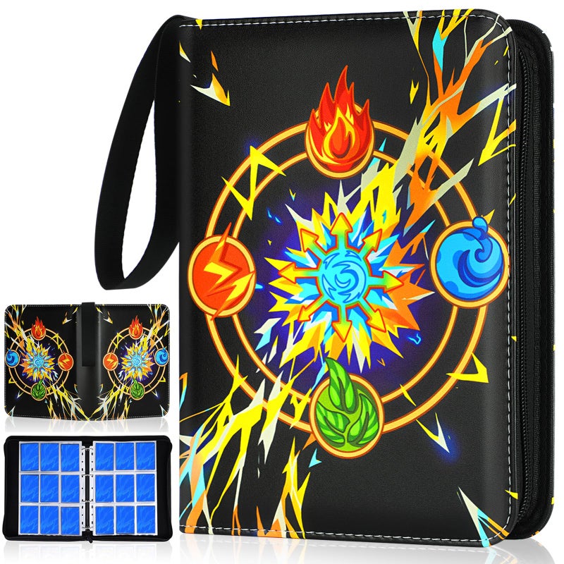 Minkeytal Card Binder for Cards 9Pocket Trading Card Binder with 50 Removable Sleeves Fits 900 Cards Great Creative Design Card Collection Binder Album Gift for Boys Girls Aged 4 to 16 900 Pockets - Image 2