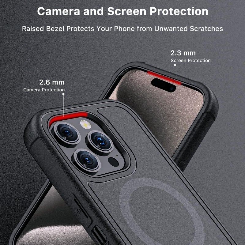 M MYBAT PRO Maverick Series for iPhone 15 Pro Max Case with Belt Clip Holster,[Compatible with Magsafe] w/Screen Protector,Anti-Drop,Shockproof,with 360Â°Rotating Kickstand,Heavy Duty Protection - Image 5