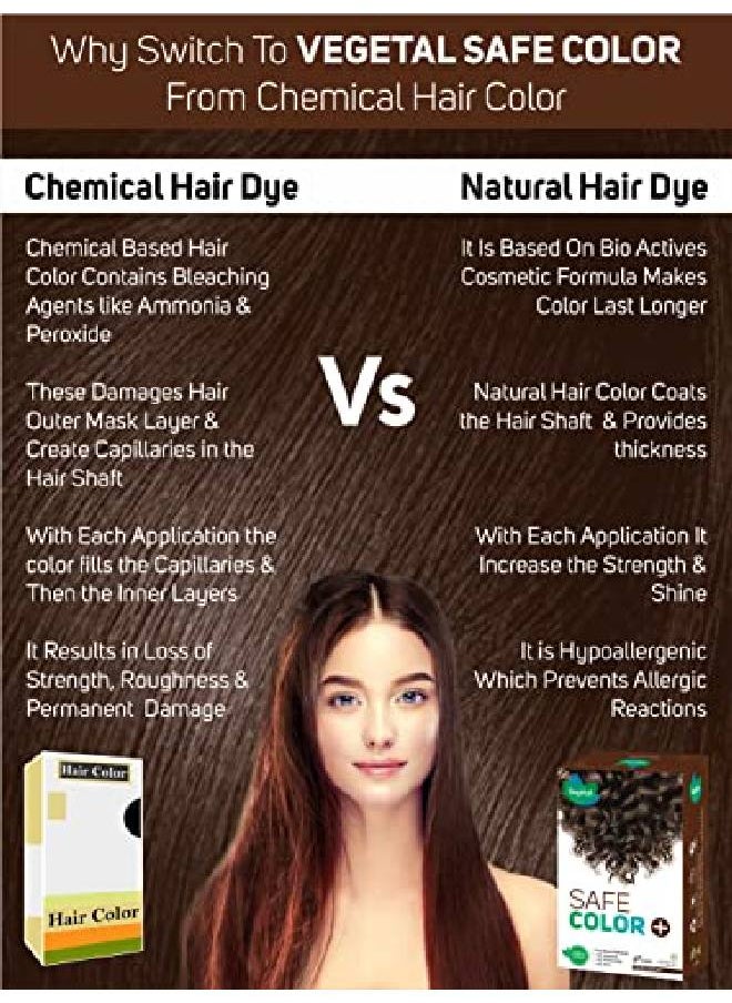 Vegetal - Safe Hair Color Dark Brown 100G Certified Organic Chemical And Allergy Free Bio Natural Hair Colour With No Ammonia Formula For Men And Women - Image 1