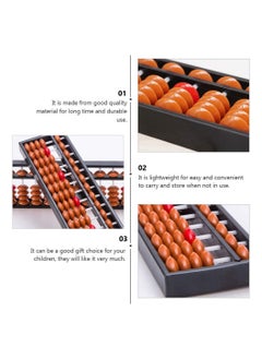 KASTWAVE Vintage Abacus 13 Rods Wood Soroban with Reset Button Chinese Japanese Calculator Counting Tool for Kid Educational, 2 Pieces  - Image 2