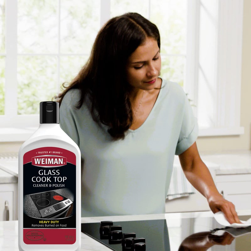 Weiman منظف وملمع ثقيل الوزن لسطح الطهي الزجاجي والسيراميكي غير الكاشط، 20 أونصة - Image 5