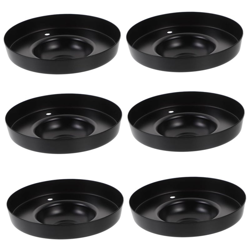 Vintage Metal Ceiling Canopy Plate Lighting Fixture 6 Pcs Set - Image 2