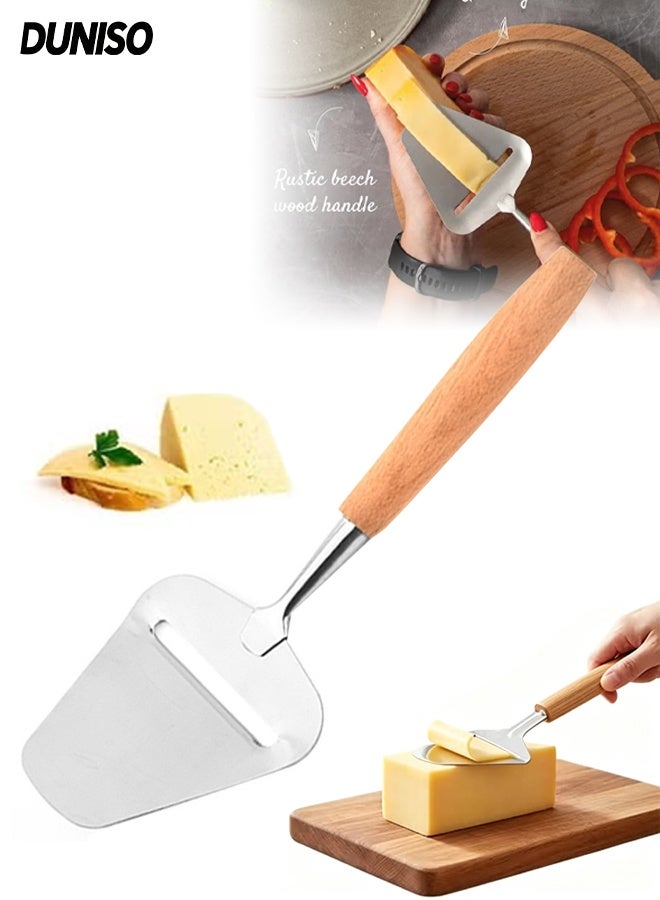 DUNISO Stainless Steel Cheese Slicer Handheld, Multi-Functional Cutter for Cheese, Pancakes, Cakes and Pizzas, Dishwasher Safe Durable Tool for Kitchen - Image 1