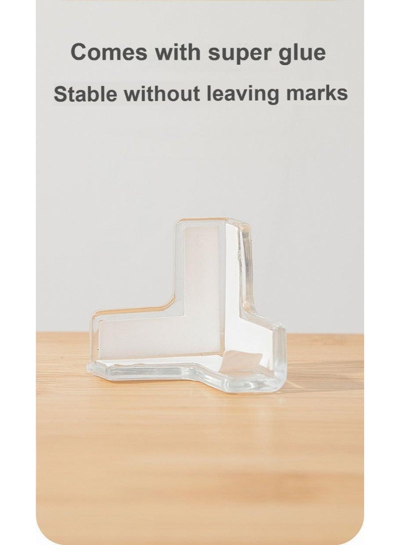 8 Pack T-Shaped Corner Guards, Baby Safety Corner Protectors with 3M Adhesive, 33×33×33mm Thickened Soft Silicone Edge Bumpers, Transparent Table Corner Covers for Baby Proofing Furniture - Image 3