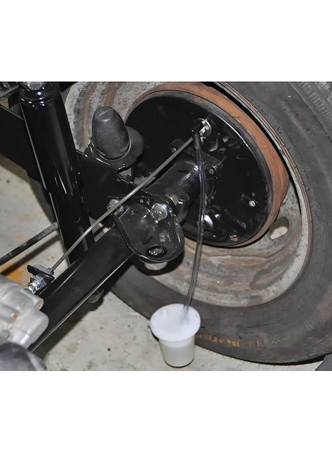 Performance Tool W80626 One Person Brake Bleeder Kit With 3 Adapters, Easily Remove Air From Brake Lines, 12In. Hose Length, 8Oz. Cup Capacity - Image 3