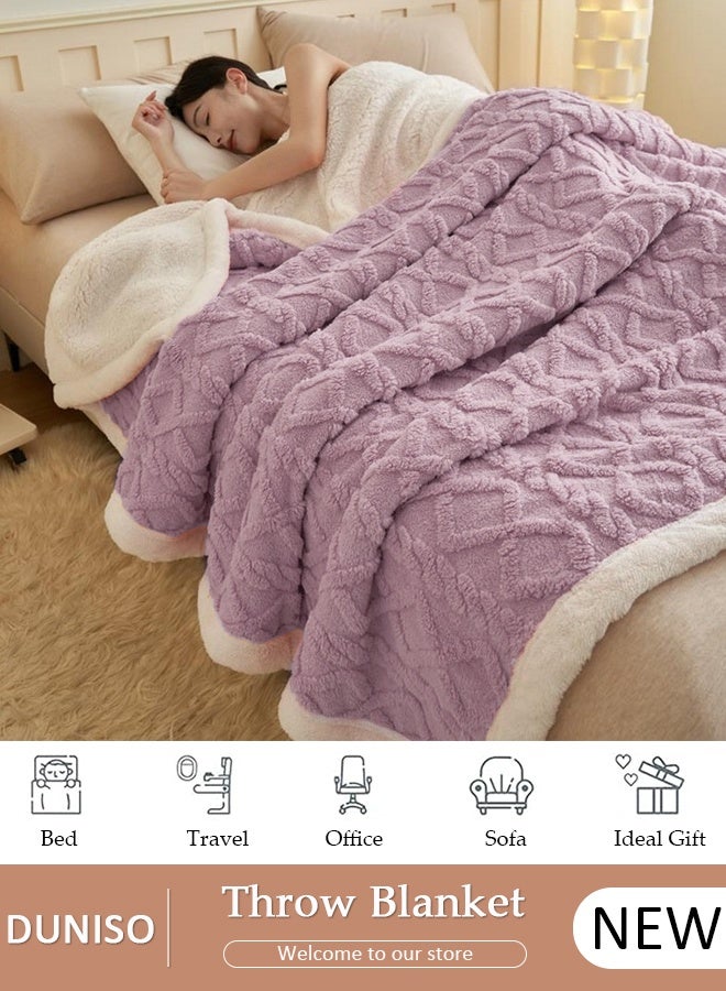 DUNISO Throw Blanket for Couch or Bed, Super Soft Cozy Fleece Blankets for Room Decor, Warm and Breathable,Lightweight Fuzzy Warm Flannel Fleece Blanket Suitable for Couch, Sofa, Bed, Chair - Image 1