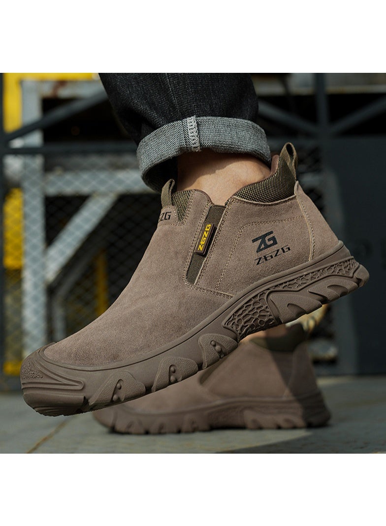 NIBEMINENT Anti Scald Welding Shoes Work Boots Men Anti-smash Anti-puncture Safety Shoes Indestructible Men Protective Shoes - Image 1