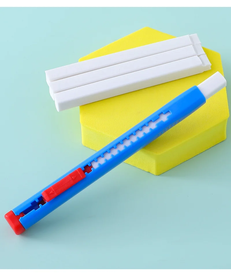 فاب اند فانكي Fab N Funky Kids Erasers, Compact, Easy to Hold, Kid-Friendly, 3 Years+, White and Blue - 3 Pieces