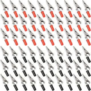 Glarks 60Pcs 53MM Metal Alligator Clip Clamp Assortment Kit Crocodile Electrical Test Clamps Assortment Kit for - Image 1