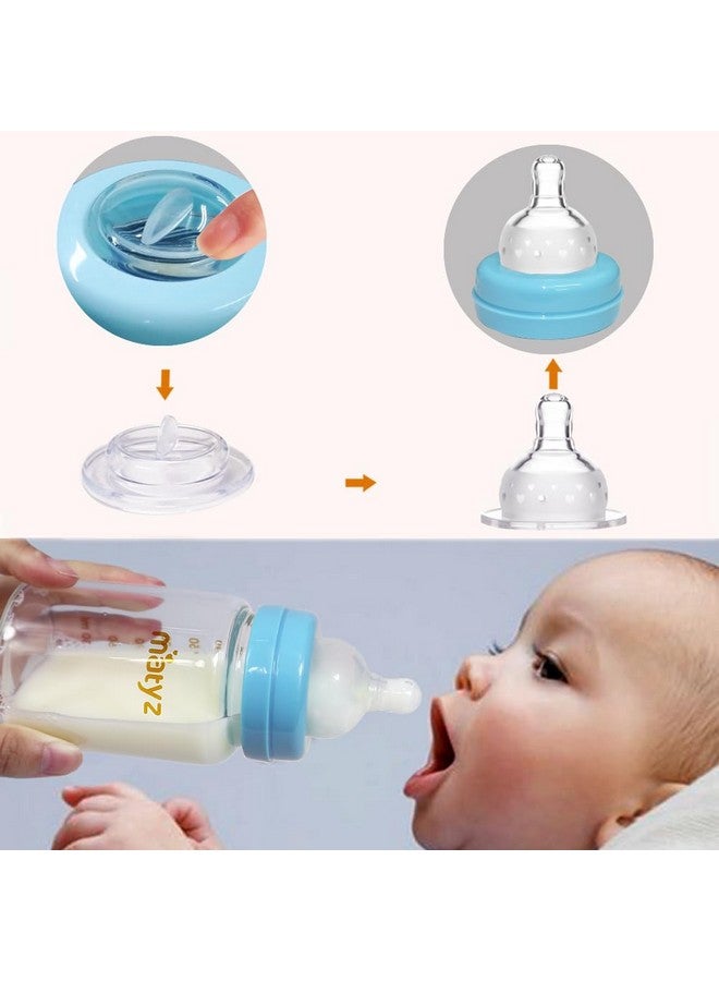 Matyz 4-PACK Wide Mouth Glass Breast Milk Storage Containers With Lids (Blue, 6 Oz Each) - Glass Freezer Safe Breastmilk Storage Bottles - Breast Pump Accessories For Medela Spectra Avent Breast Pumps - Image 4